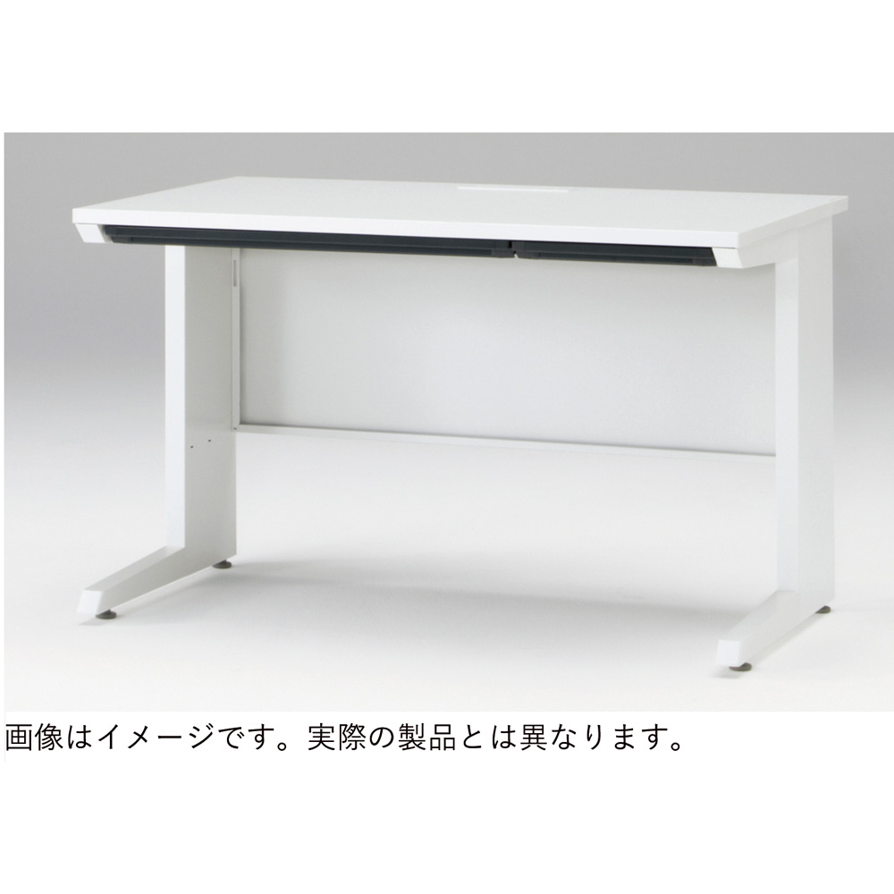 CZRデスク Type S 平机 CZR-186JAS-992  センター引出しなし L脚  W1800 × D600 [ 本体: ホワイトW・天板: ホワイトオークM]