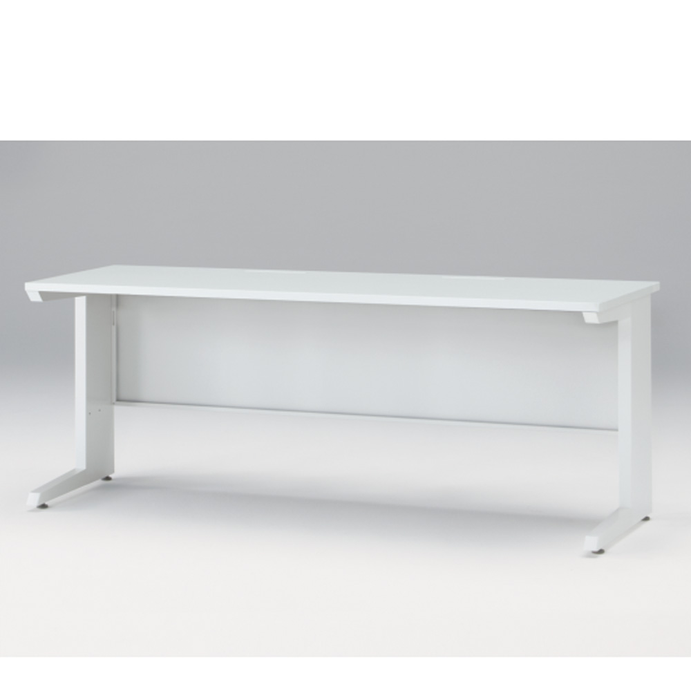 CZRデスク Type S 平机 CZR-187JAS-9W9  センター引出しなし L脚  W1800 × D700 [ 本体: ホワイトW・天板: ホワイトW]