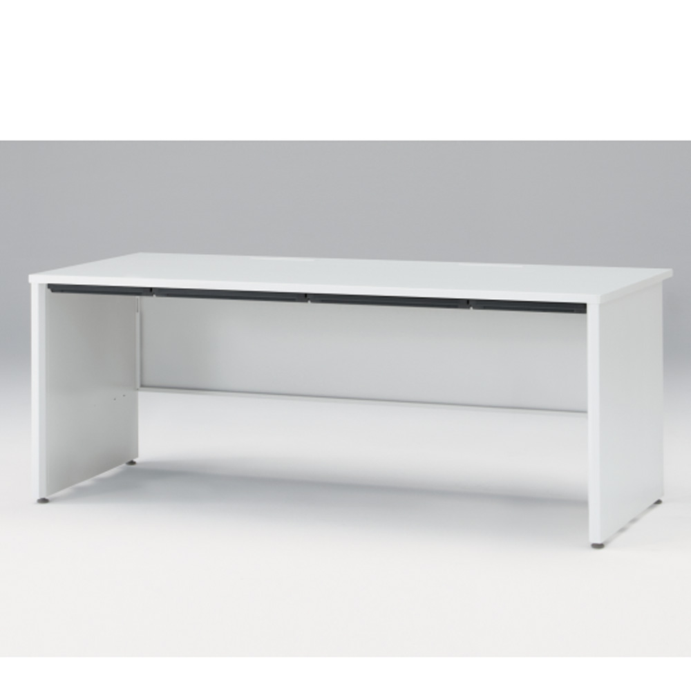 CZRデスク Type S 平机 CZR-188HAPS-9W9  浅型センター引出し付 パネル脚  W1800 × D800 [ 本体: ホワイトW・天板: ホワイトW]