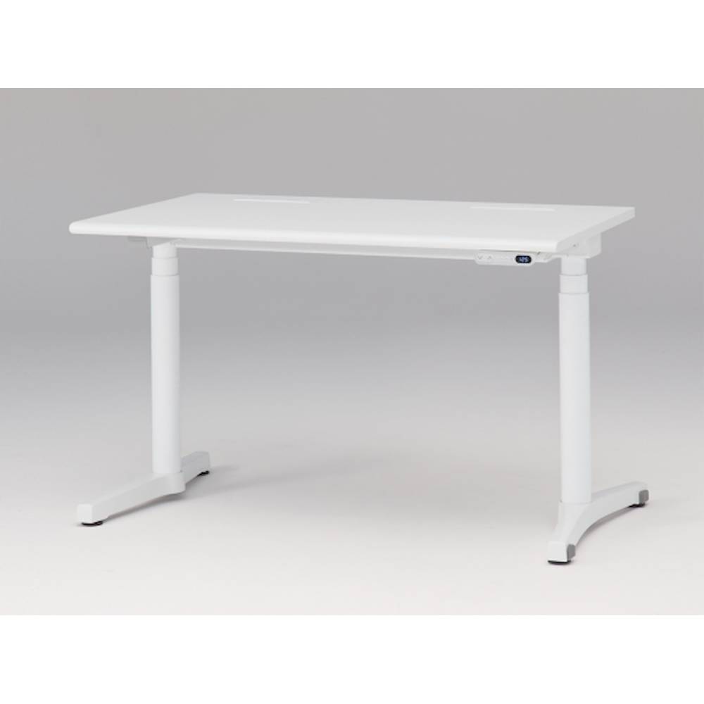 トイロ デスク （ toiro desk ） JZD-1207HB-CWL 表示付昇降スイッチ / ホワイト 塗装脚 / 天板 ( W120 × D67.5cm ・ ラウンドエッジ ） [ WL （天板 : W9 / ホワイトW × 支柱・脚 : W9 / ホワイトW） ]
