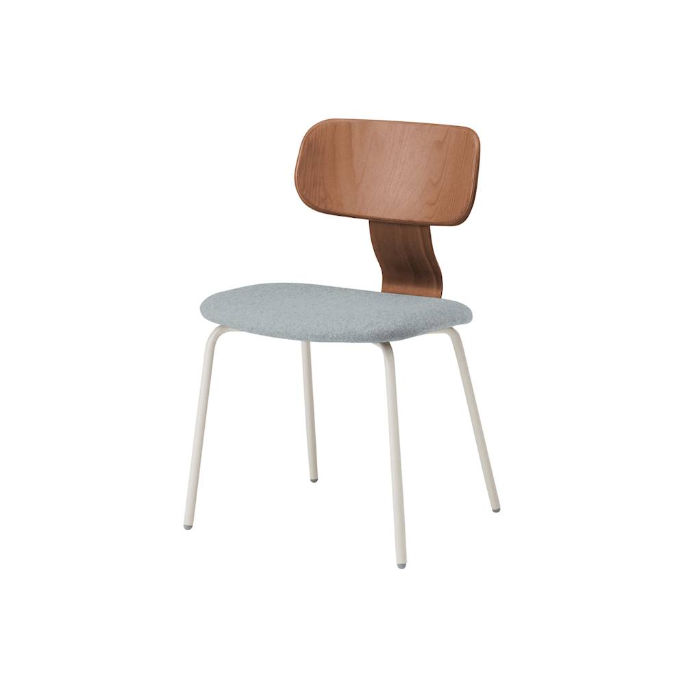 ユルクチェア　アームなしタイプ 4本脚　KLD-810CC-H9MC7　脚：H9/エクリュベージュ 背：M/ラスティックビーチ 張地CC：C7/ホワイトグレーＣ