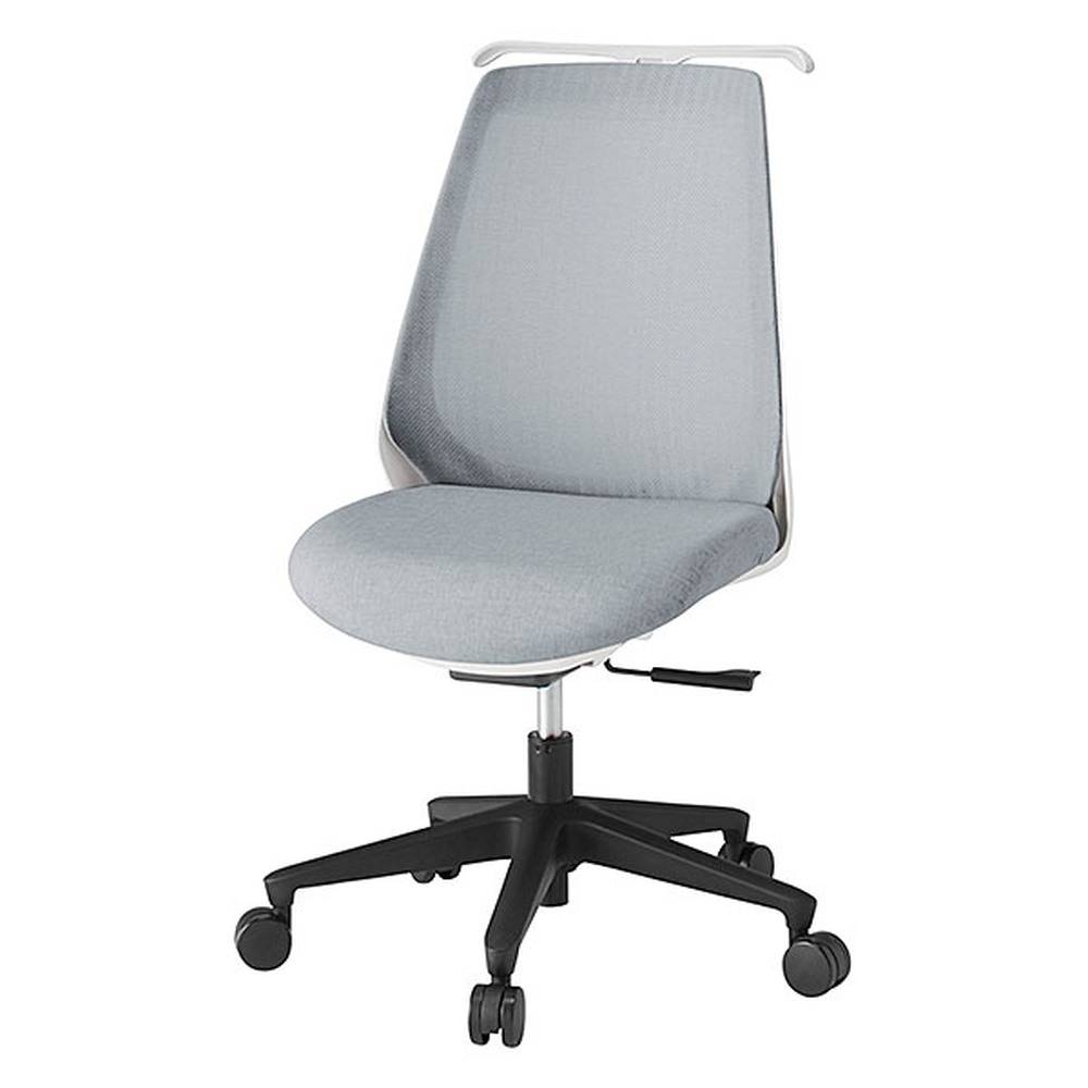 ノナチェア 肘なし ハンガー ナイロン双輪キャスター [ ベース:ホワイト / 張地:ホワイトグレーT ] KZ-330JEH1W9T7