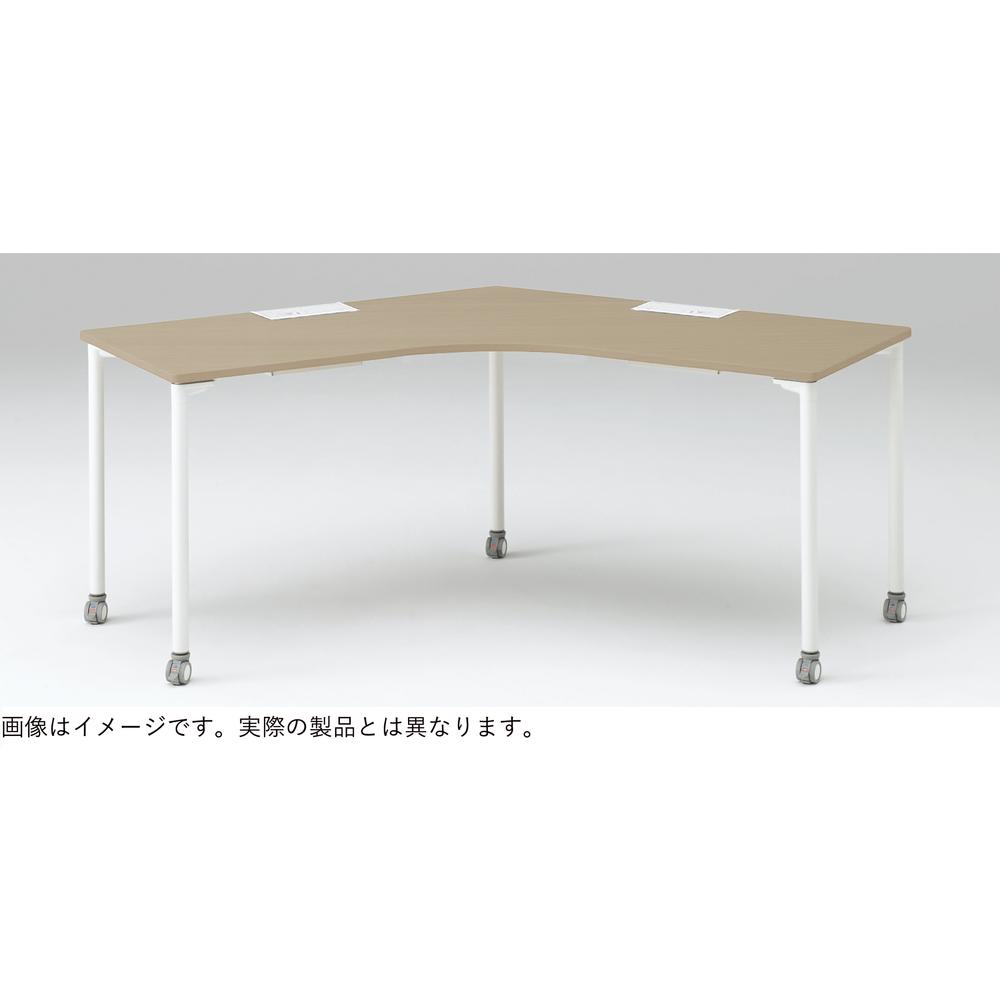 アクティブフィールド パーソナルテーブル 120°オペレーション型（アジャスター脚） 配線なしタイプ ［ホワイト×シルバー］