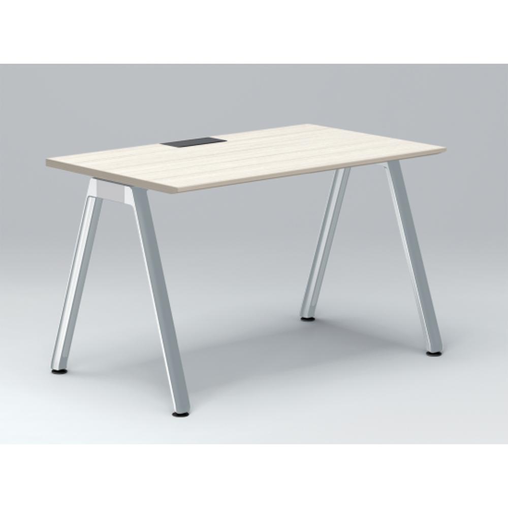 アフィーノ パーソナルデスク JVD-1207HWPN-PH 角型 アルミミラー脚 1200×700 ［天板：アッシュドパインL］