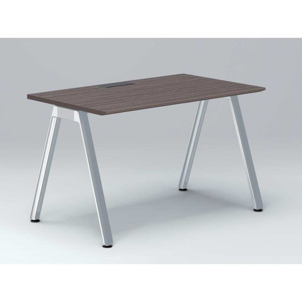 アフィーノ パーソナルデスク JVD-1207HWPN-PR 角型 アルミミラー脚 1200×700 ［天板：アッシュドオークD］