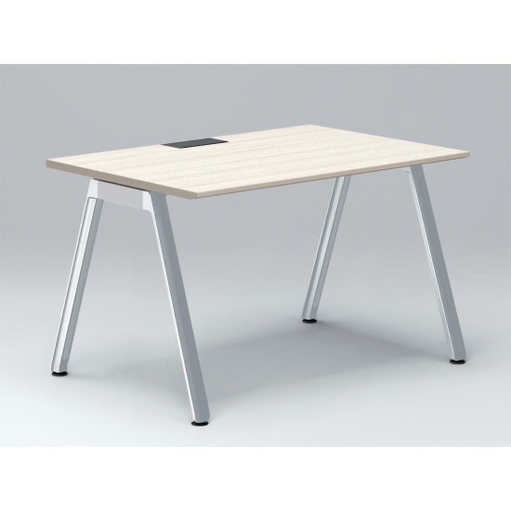 アフィーノ パーソナルデスク JVD-1208HWPN-PH 角型 アルミミラー脚 1200×800 ［天板：アッシュドパインL］