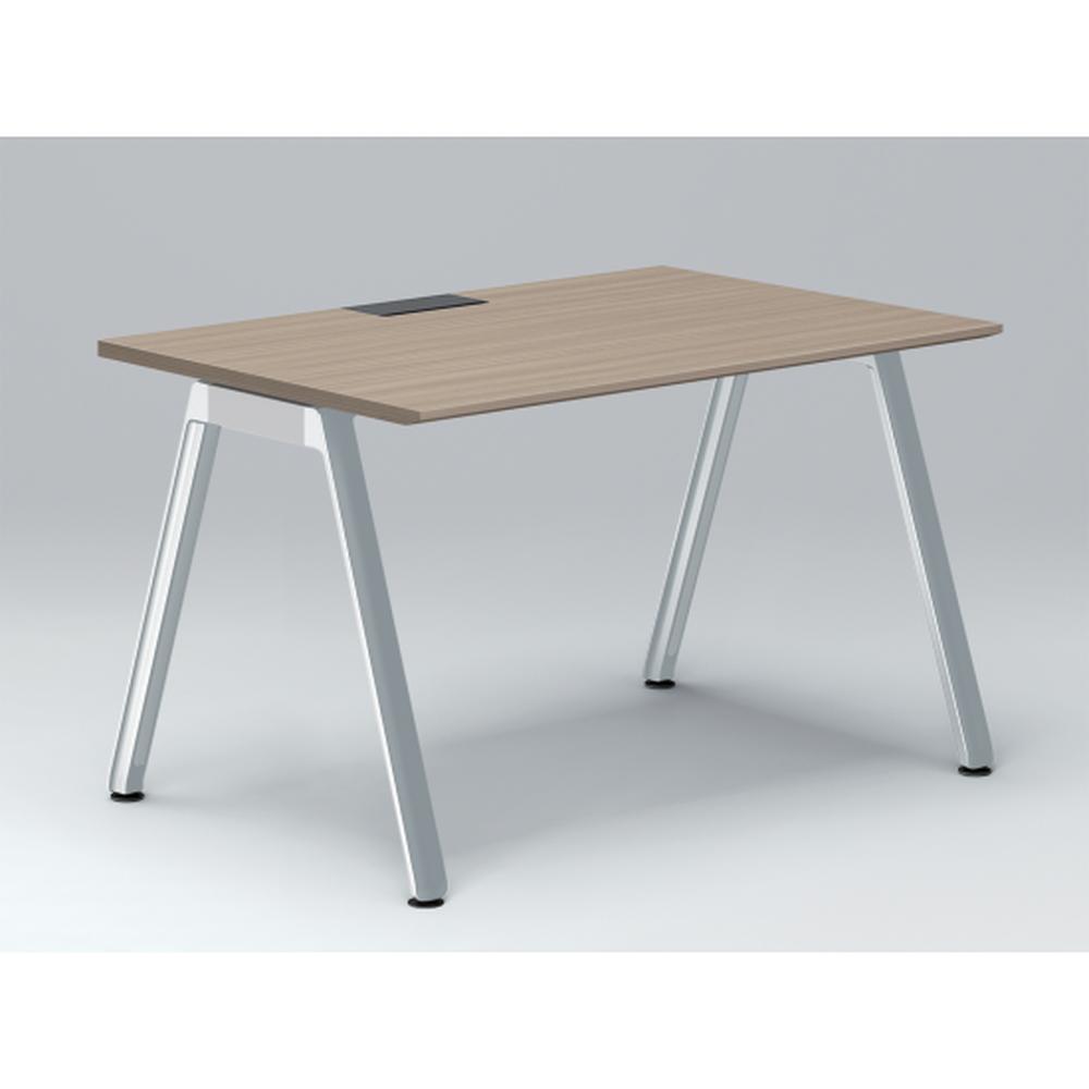 アフィーノ パーソナルデスク JVD-1208HWPN-PM 角型 アルミミラー脚 1200×800 ［天板：アッシュドオークM］