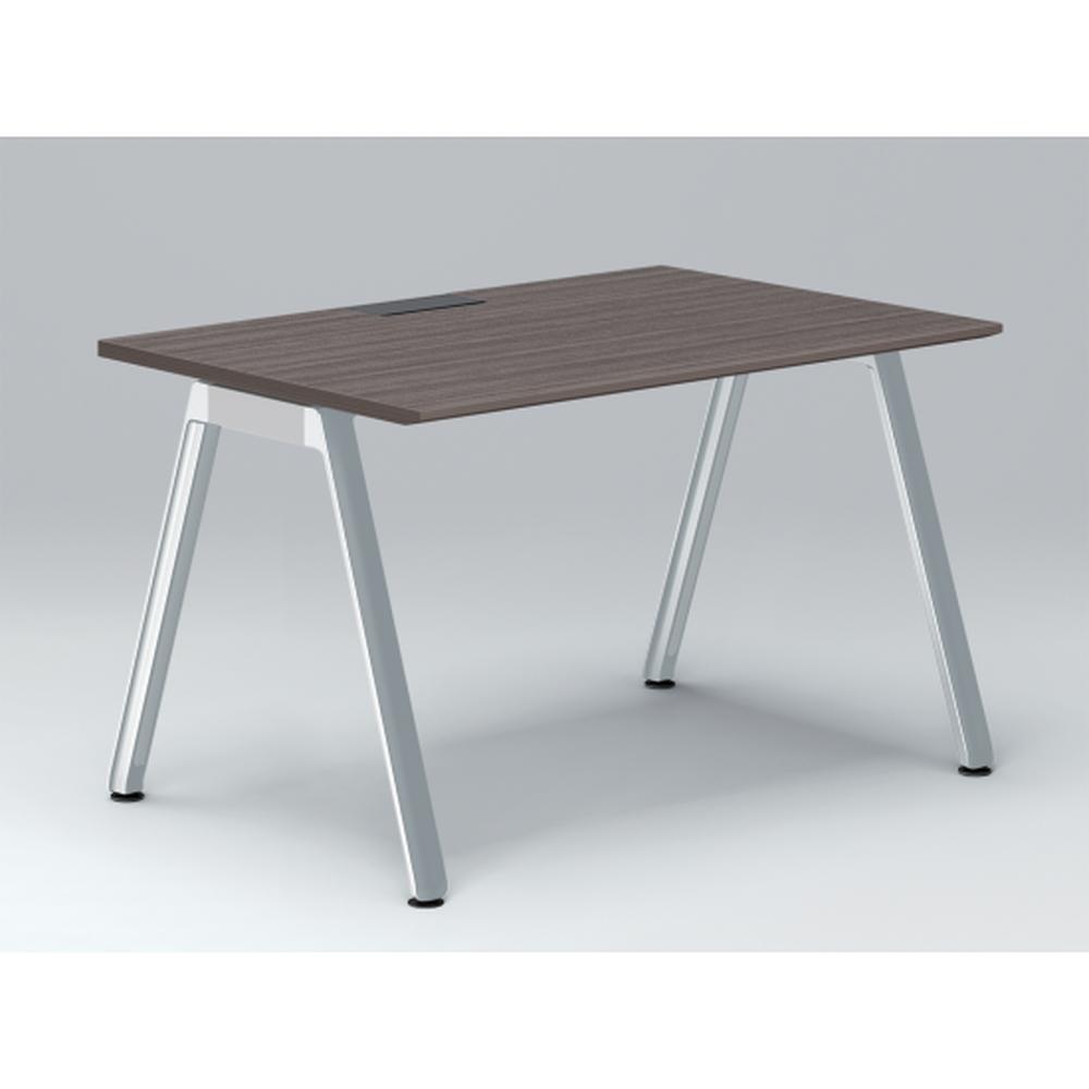 アフィーノ パーソナルデスク JVD-1208HWPN-PR 角型 アルミミラー脚 1200×800 ［天板：アッシュドオークD］