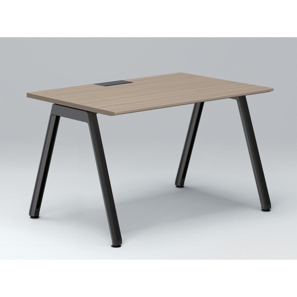 アフィーノ パーソナルデスク JVD-1208HWTN-TM 角型 アルミ塗装脚 1200×800 ［天板：アッシュドオークM］