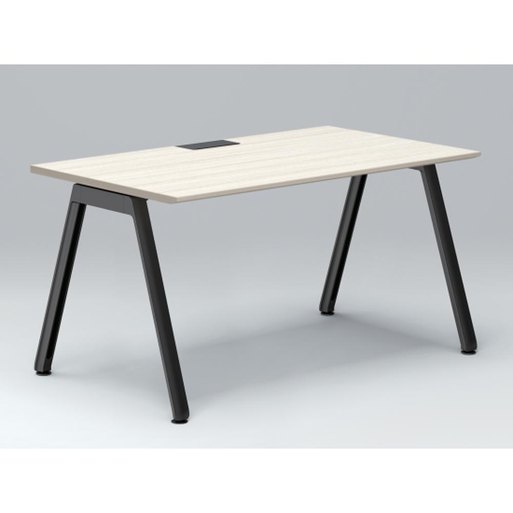 アフィーノ パーソナルデスク JVD-1408HWTN-TH 角型 アルミ塗装脚 1400×800 ［天板：アッシュドパインL］