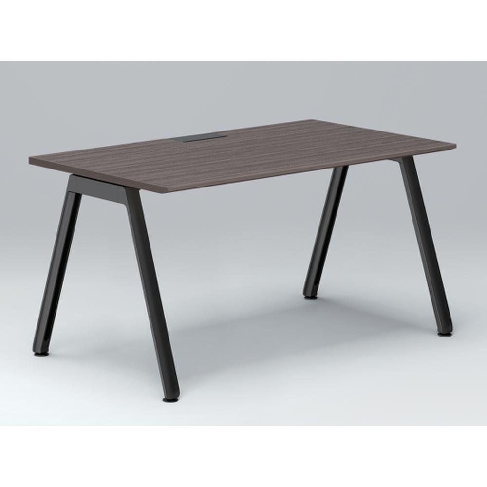 アフィーノ パーソナルデスク JVD-1408HWTN-TR 角型 アルミ塗装脚 1400×800 ［天板：アッシュドオークD］