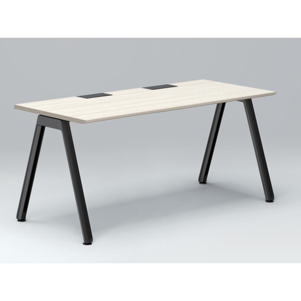 アフィーノ パーソナルデスク JVD-1607HWTN-TH 角型 アルミ塗装脚 1600×700 ［天板：アッシュドパインL］