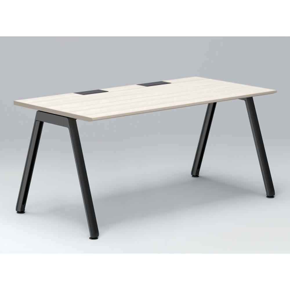 アフィーノ パーソナルデスク JVD-1608HWTN-TH 角型 アルミ塗装脚 1600×800 ［天板：アッシュドパインL］