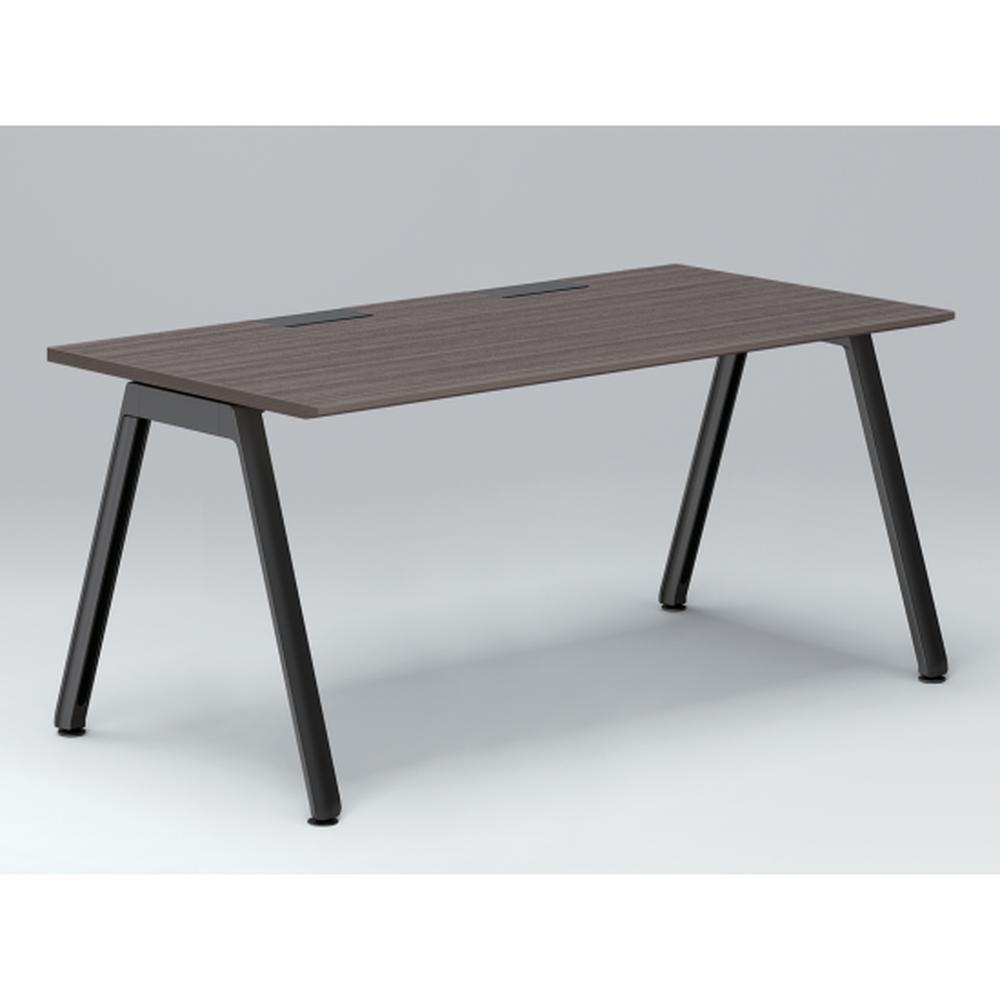 アフィーノ パーソナルデスク JVD-1608HWTN-TR 角型 アルミ塗装脚 1600×800 ［天板：アッシュドオークD］