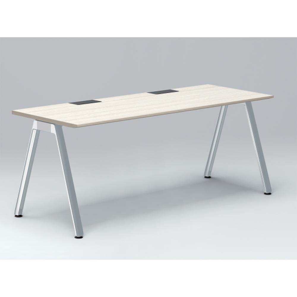 アフィーノ パーソナルデスク JVD-1807HWPN-PH 角型 アルミミラー脚 1800×700 ［天板：アッシュドパインL］