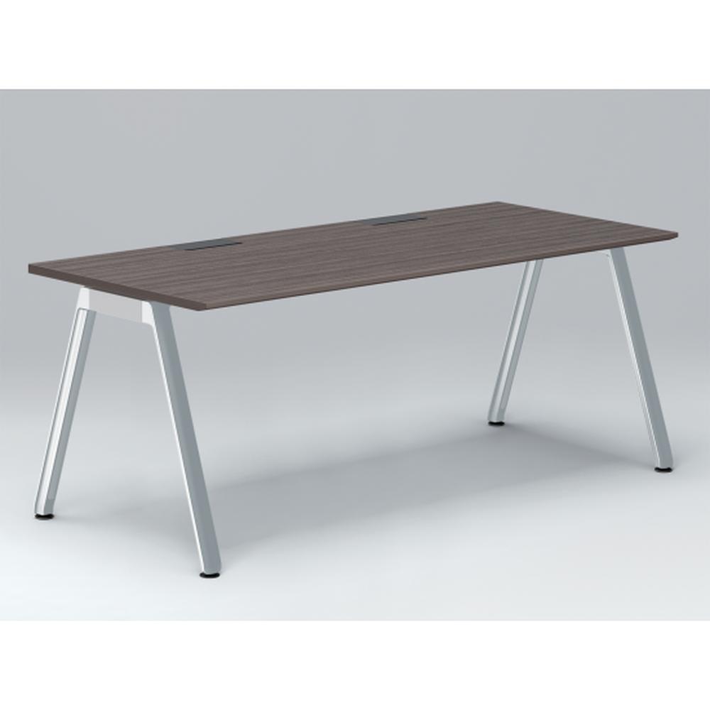 アフィーノ パーソナルデスク JVD-1808HWPN-PR 角型 アルミミラー脚 1800×800 ［天板：アッシュドオークD］