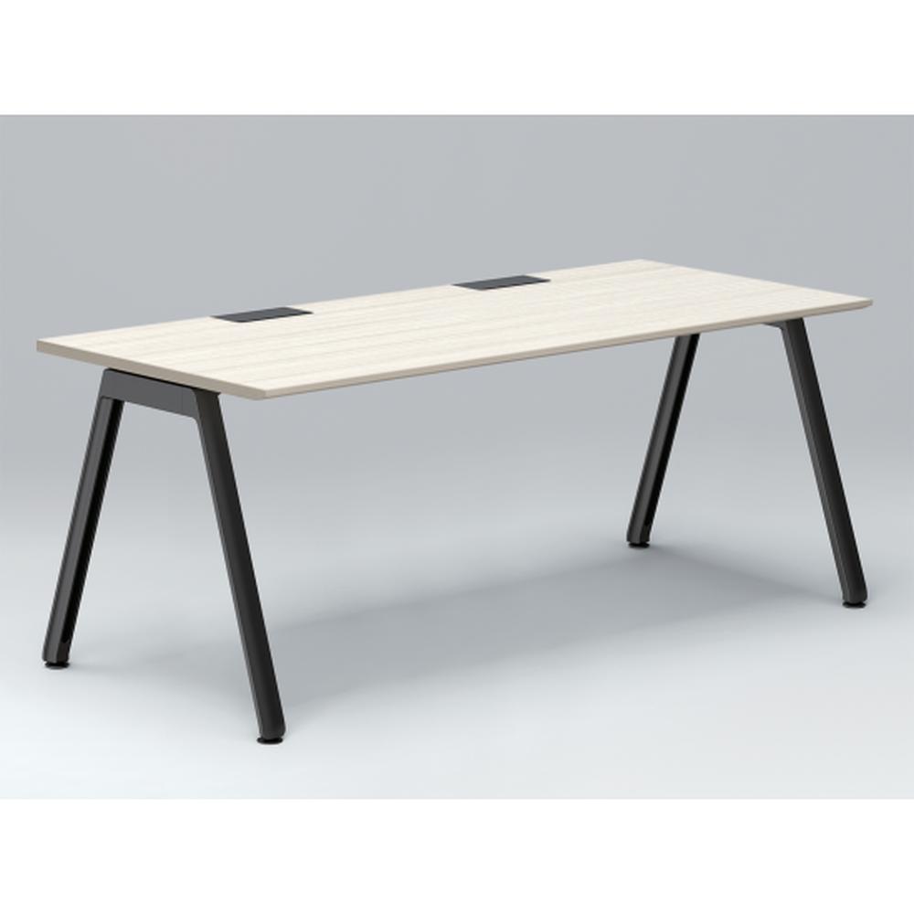 アフィーノ パーソナルデスク JVD-1808HWTN-TH 角型 アルミ塗装脚 1800×800 ［天板：アッシュドパインL］