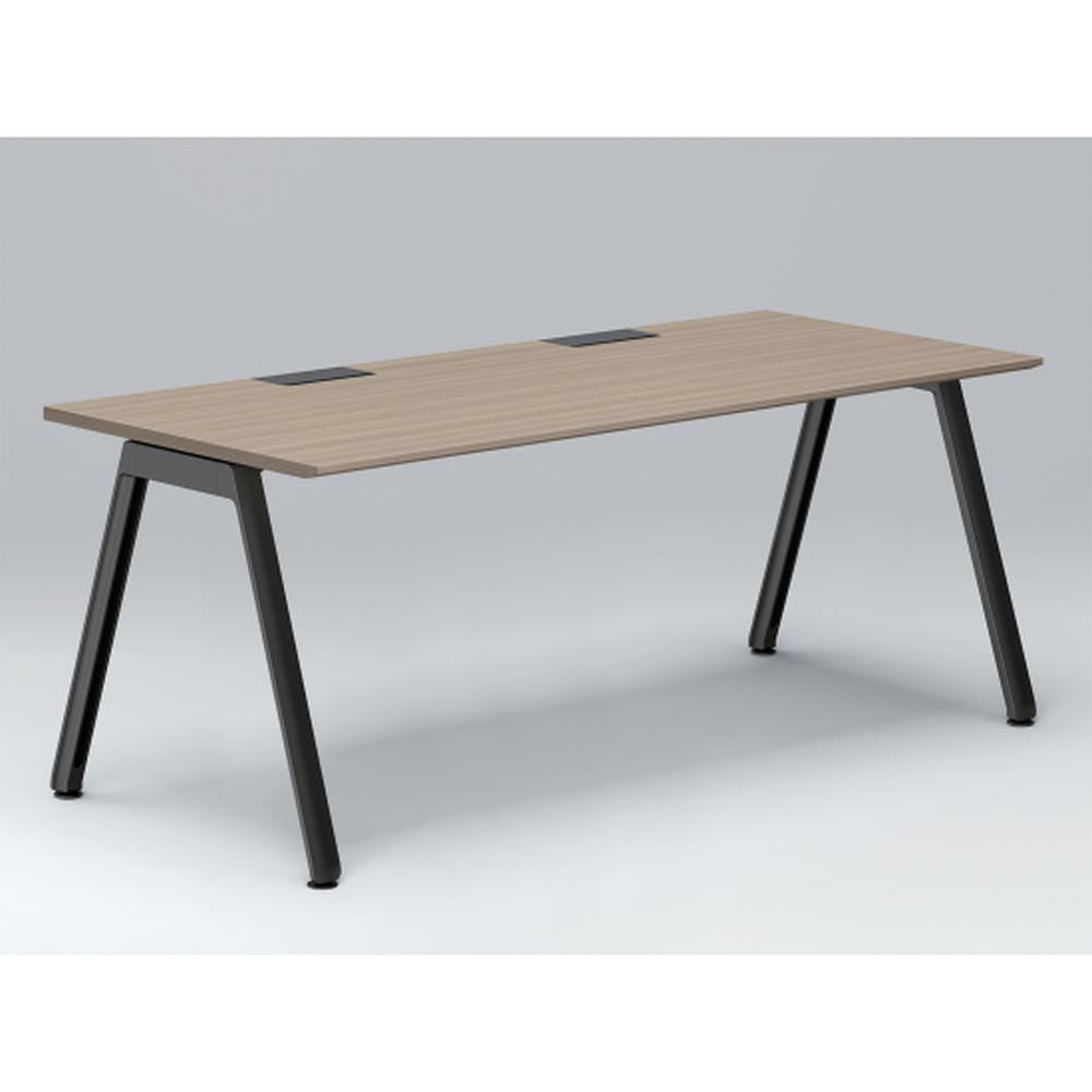 アフィーノ パーソナルデスク JVD-1808HWTN-TM 角型 アルミ塗装脚 1800×800 ［天板：アッシュドオークM］