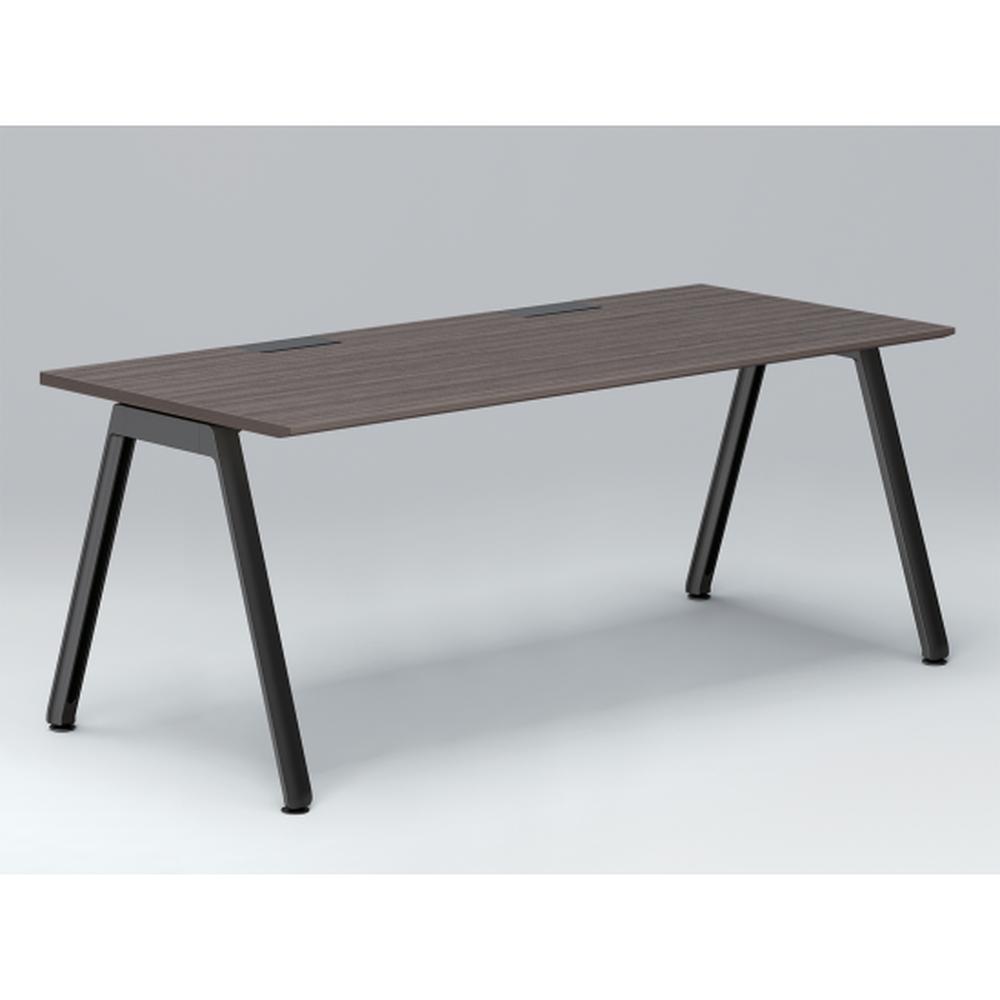 アフィーノ パーソナルデスク JVD-1808HWTN-TR 角型 アルミ塗装脚 1800×800 ［天板：アッシュドオークD］