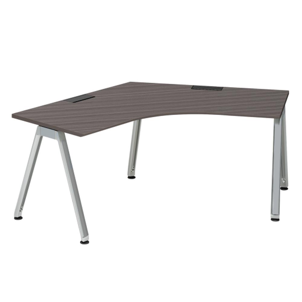 アフィーノ パーソナルデスク JVD-2277SWPN-PR 120度オペレーション  アルミミラー脚 ［天板：アッシュドオークD］