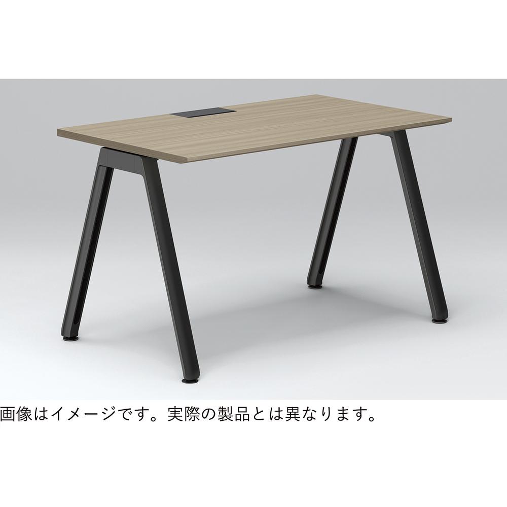 アフィーノ パーソナルデスク JVD-6474KRWTNTX 90度オペレーション(7/4) 右凸 アルミ塗装脚 ［天板：ホワイトオークM］