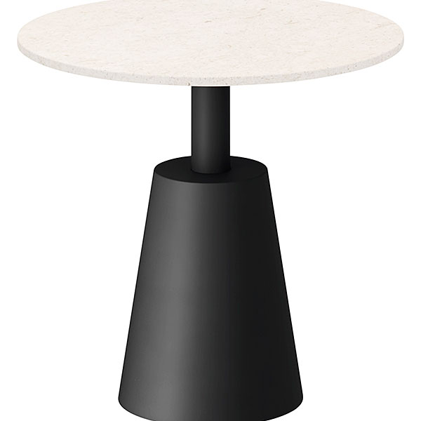 コノス  サイドテーブル サークル NCN-4055CCT-1T0 φ500×H484 天板 / セラミック ベース / 塗装 [ 天板カラー：1 / 支柱・ベースカラー：ブラック ]