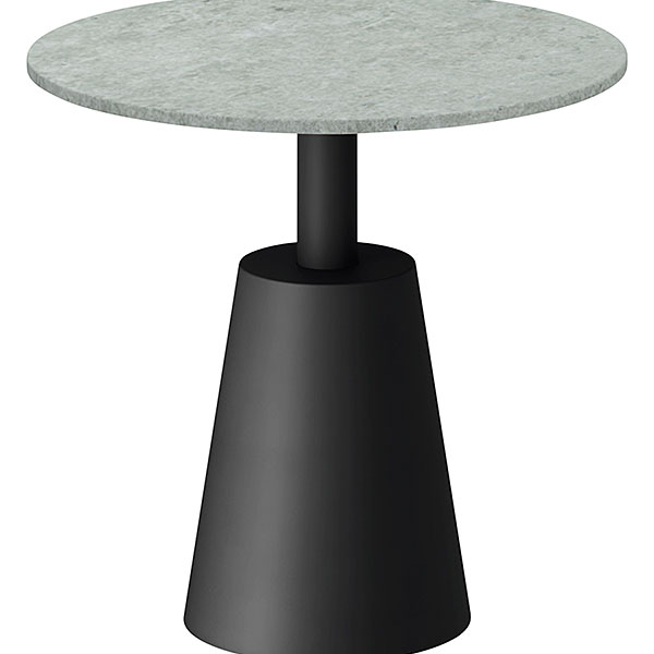 コノス  サイドテーブル サークル NCN-4055CCT-2T0 φ500×H484 天板 / セラミック ベース / 塗装 [ 天板カラー：2 / 支柱・ベースカラー：ブラック ]