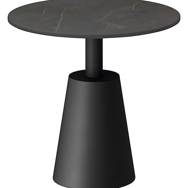 コノス  サイドテーブル サークル NCN-4055CCT-3T0 φ500×H484 天板 / セラミック ベース / 塗装 [ 天板カラー：3 / 支柱・ベースカラー：ブラック ]