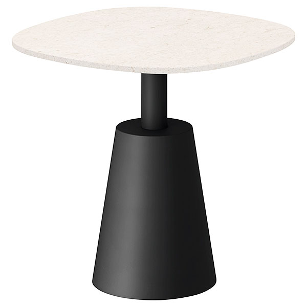 コノス  サイドテーブル ラウンドスクエア NCN-4055SCT-1T0 φ500×H484 天板 / セラミック ベース / 塗装 [ 天板カラー：1 / 支柱・ベースカラー：ブラック ]