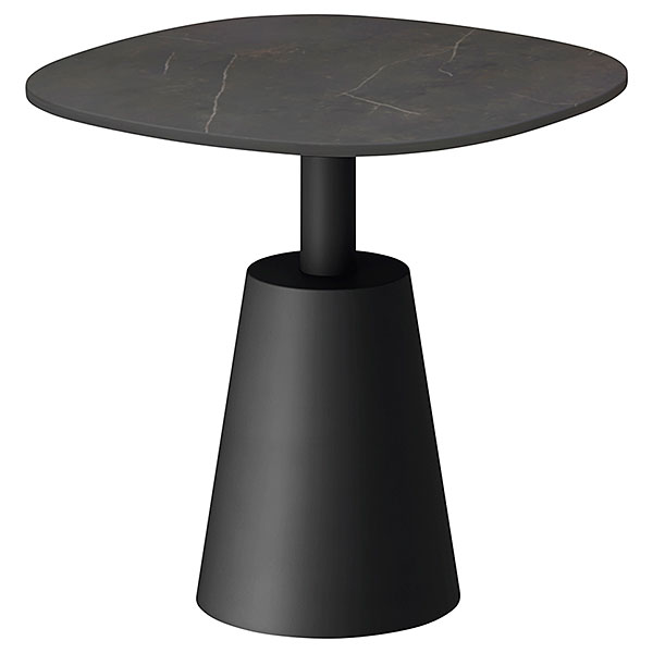 コノス  サイドテーブル ラウンドスクエア NCN-4055SCT-3T0 φ500×H484 天板 / セラミック ベース / 塗装 [ 天板カラー：3 / 支柱・ベースカラー：ブラック ]