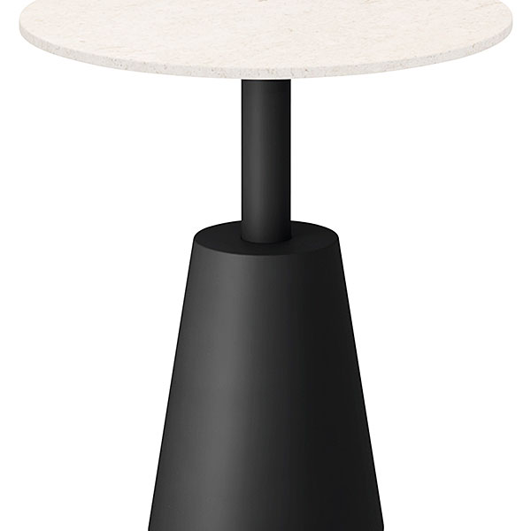 コノス  サイドテーブル サークル NCN-5055CCT-1T0 φ500×H524 天板 / セラミック ベース / 塗装 [ 天板カラー：1 / 支柱・ベースカラー：ブラック ]