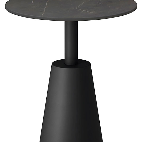 コノス  サイドテーブル サークル NCN-5055CCT-3T0 φ500×H524 天板 / セラミック ベース / 塗装 [ 天板カラー：3 / 支柱・ベースカラー：ブラック ]