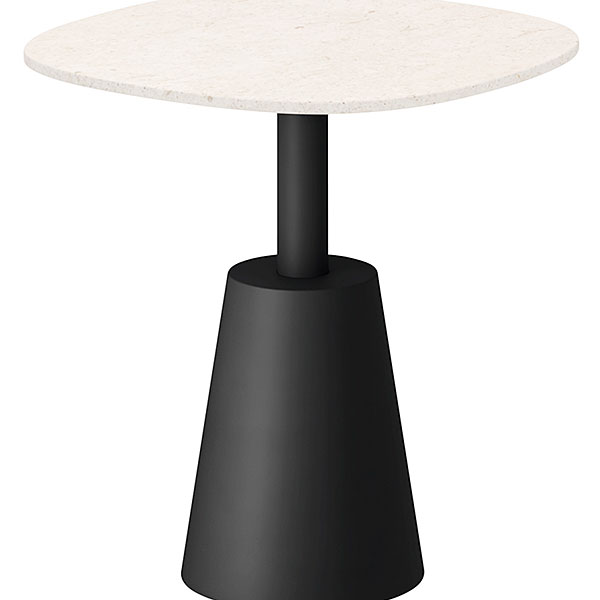 コノス サイドテーブル ラウンドスクエア NCN-5055SCT-1T0 W500×D500×H524 天板 / セラミック ベース / 塗装 [ 天板カラー：1 / 支柱・ベースカラー：ブラック ]