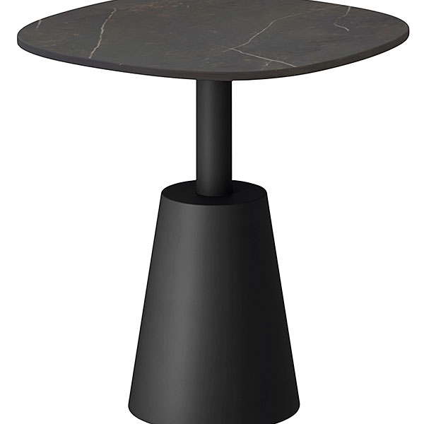 コノス サイドテーブル ラウンドスクエア NCN-5055SCT-3T0 W500×D500×H524 天板 / セラミック ベース / 塗装 [ 天板カラー：3 / 支柱・ベースカラー：ブラック ]