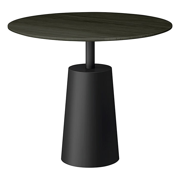 コノス  テーブル サークル NCN-7099CWT-7T0 φ900×H740 天板 / クリ集成材 ベース / 塗装 [ 天板カラー：ブラック / 支柱・ベースカラー：ブラック ]