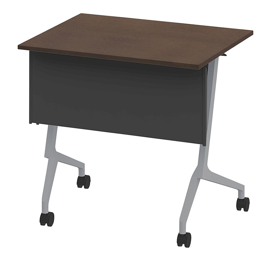 折りたたみテーブル スレント 樹脂幕板付 W750×D600  ［Z5×82/ブラックウォールナット］
