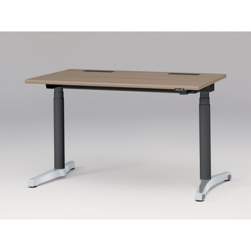トイロ デスク （ toiro desk ） JZD-1207HA-CPM 昇降スイッチ アルミミラー脚 W120 × D67.5cm ラウンドエッジ [ PM/71/AオークM］