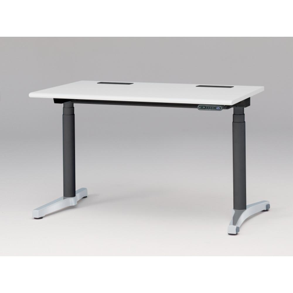 トイロ デスク （ toiro desk ） JZD-1207HB-CPL 表示付昇降スイッチ アルミミラー脚 W120 × D67.5cm ラウンドエッジ [ PL/W9/ホワイト］