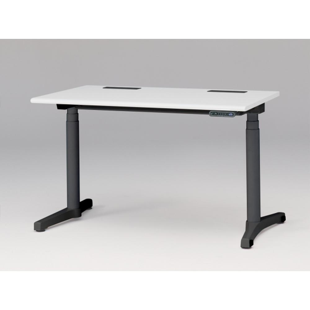 トイロ デスク （ toiro desk ） JZD-1207HB-CTL 表示付昇降スイッチ / ブラック 塗装脚 / 天板 ( W120 × D67.5cm ・ ラウンドエッジ ） [ TL （天板 : W9 / ホワイトW × 支柱・脚 : T1 / ブラックT） ]