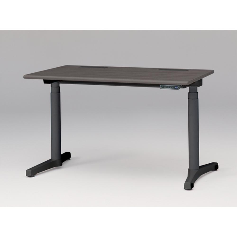 トイロ デスク （ toiro desk ） JZD-1207HB-CTR 表示付昇降スイッチ / ブラック 塗装脚 / 天板 ( W120 × D67.5cm ・ ラウンドエッジ ） [ TR （天板 : 81 / アッシュドオークD × 支柱・脚 : T1 / ブラックT） ]
