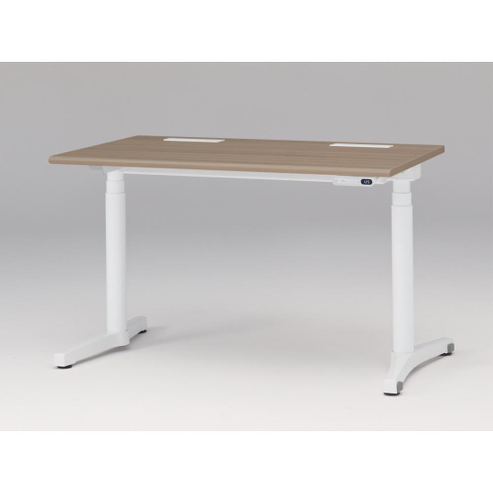 トイロ デスク （ toiro desk ） JZD-1207HB-CWM 表示付昇降スイッチ / ホワイト 塗装脚 / 天板 ( W120 × D67.5cm ・ ラウンドエッジ ） [ WM （天板 : 71 / アッシュドオークM × 支柱・脚 : W9 / ホワイトW） ]