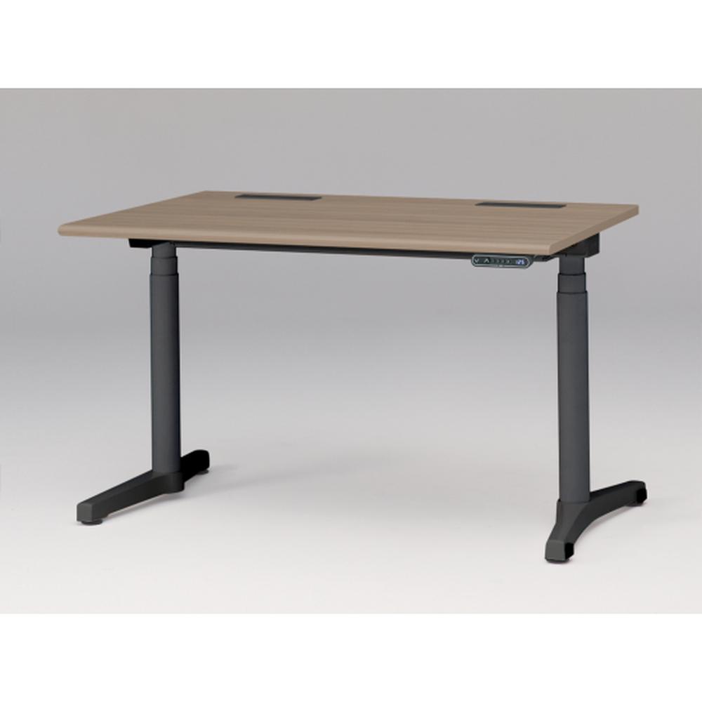 トイロ デスク （ toiro desk ） JZD-1208HB-CTM 表示付昇降スイッチ / ブラック 塗装脚 / 天板 ( W120 × D77.5cm ・ ラウンドエッジ ） [ TM （天板 : 71 / アッシュドオークM × 支柱・脚 : T1 / ブラックT） ]