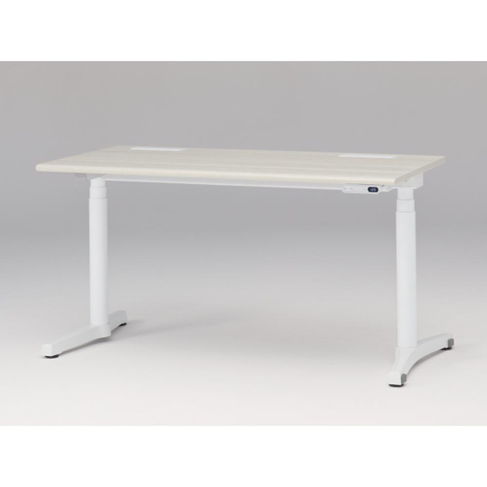 トイロ デスク （ toiro desk ） JZD-1407HB-CWH 表示付昇降スイッチ 塗装脚/ホワイト W140 × D67.5cm ラウンドエッジ [ WH/天板61×脚W9］