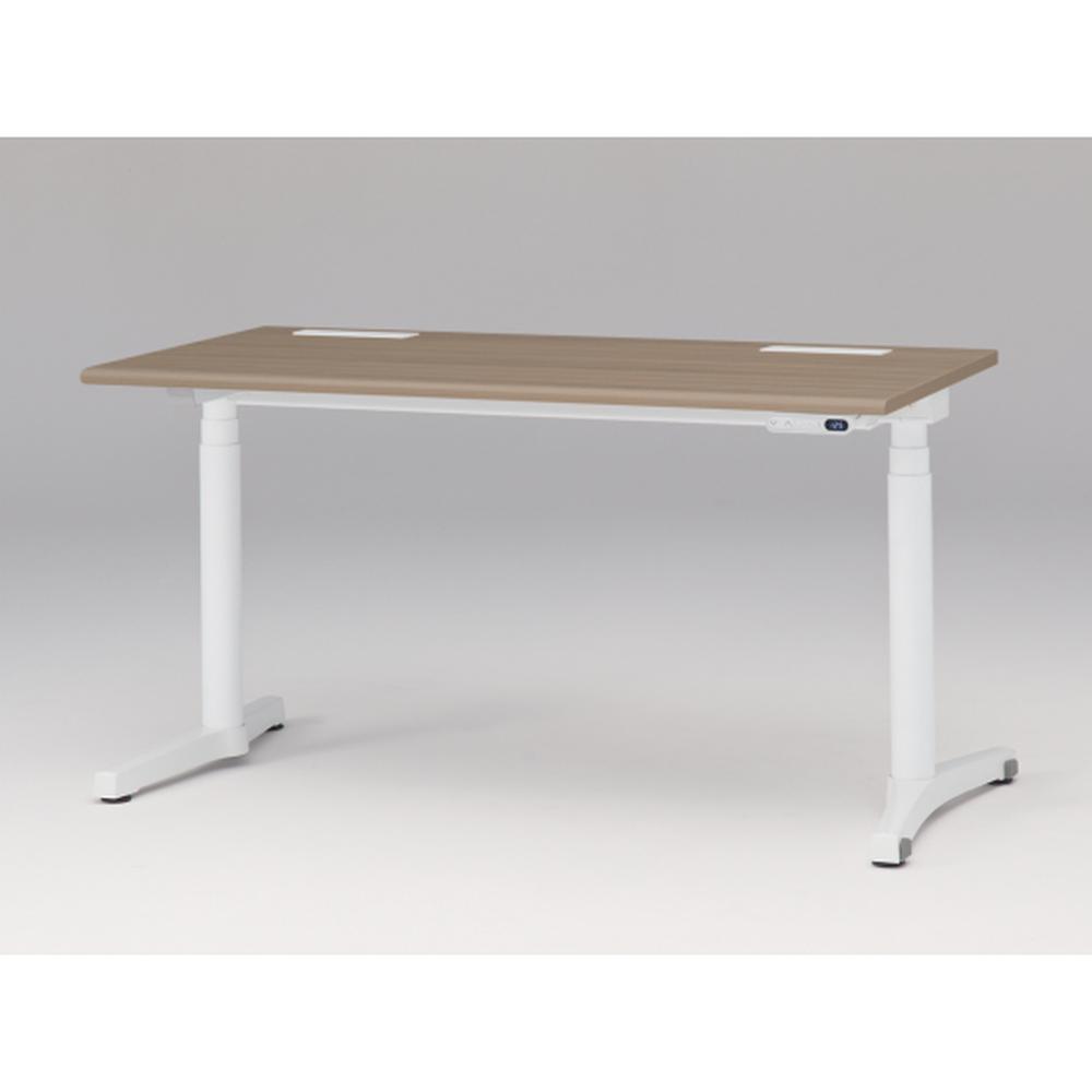 トイロ デスク （ toiro desk ） JZD-1407HB-CWM 表示付昇降スイッチ 塗装脚/ホワイト W140 × D67.5cm ラウンドエッジ [ WM/天板71×脚W9］