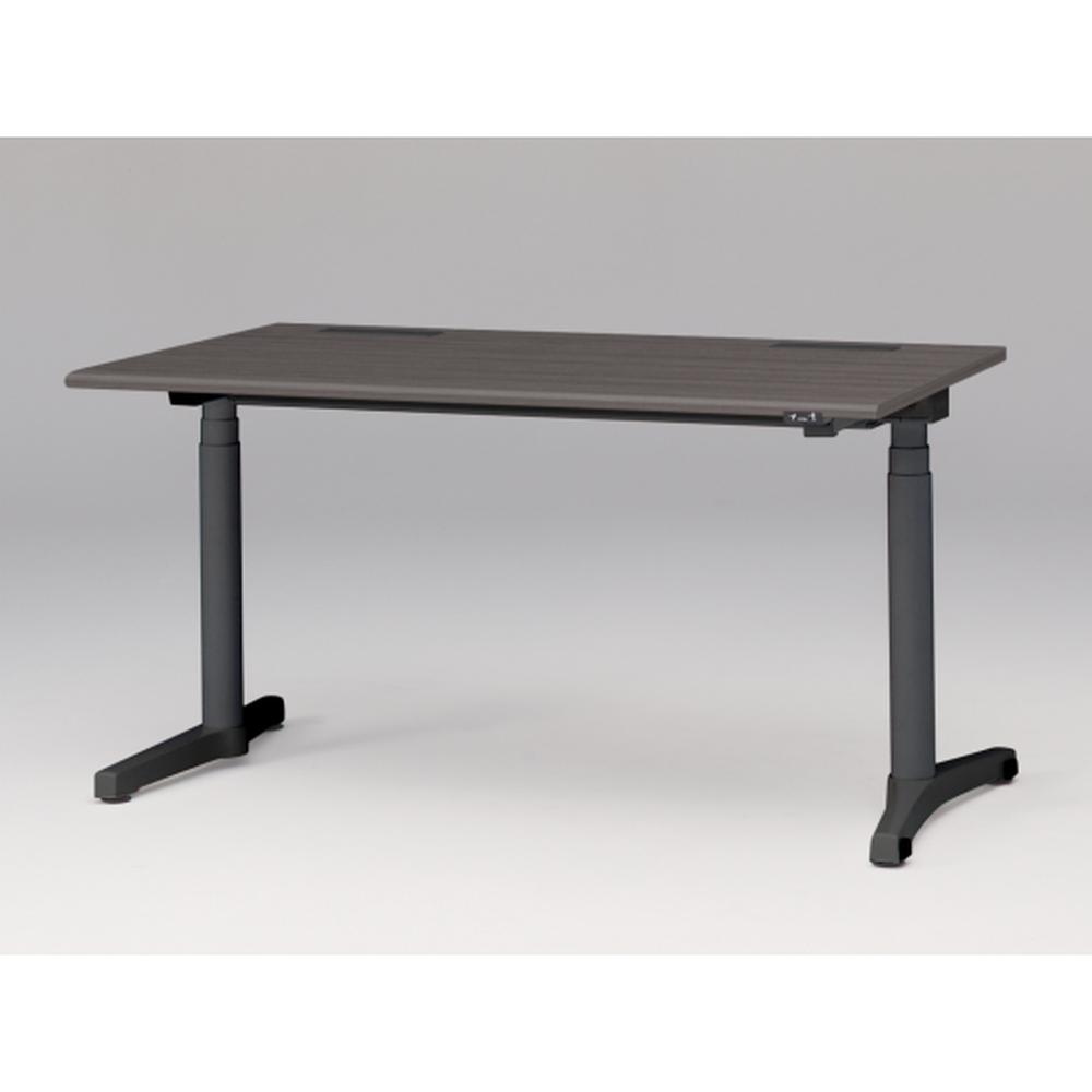トイロ デスク （ toiro desk ） JZD-1408HA-CTR 昇降スイッチ /ブラック 塗装脚 / 天板 ( W140 × D77.5cm ・ ラウンドエッジ ） [ TR （天板 : 81 / アッシュドオークD × 支柱・脚 : T1 / ブラックT） ]