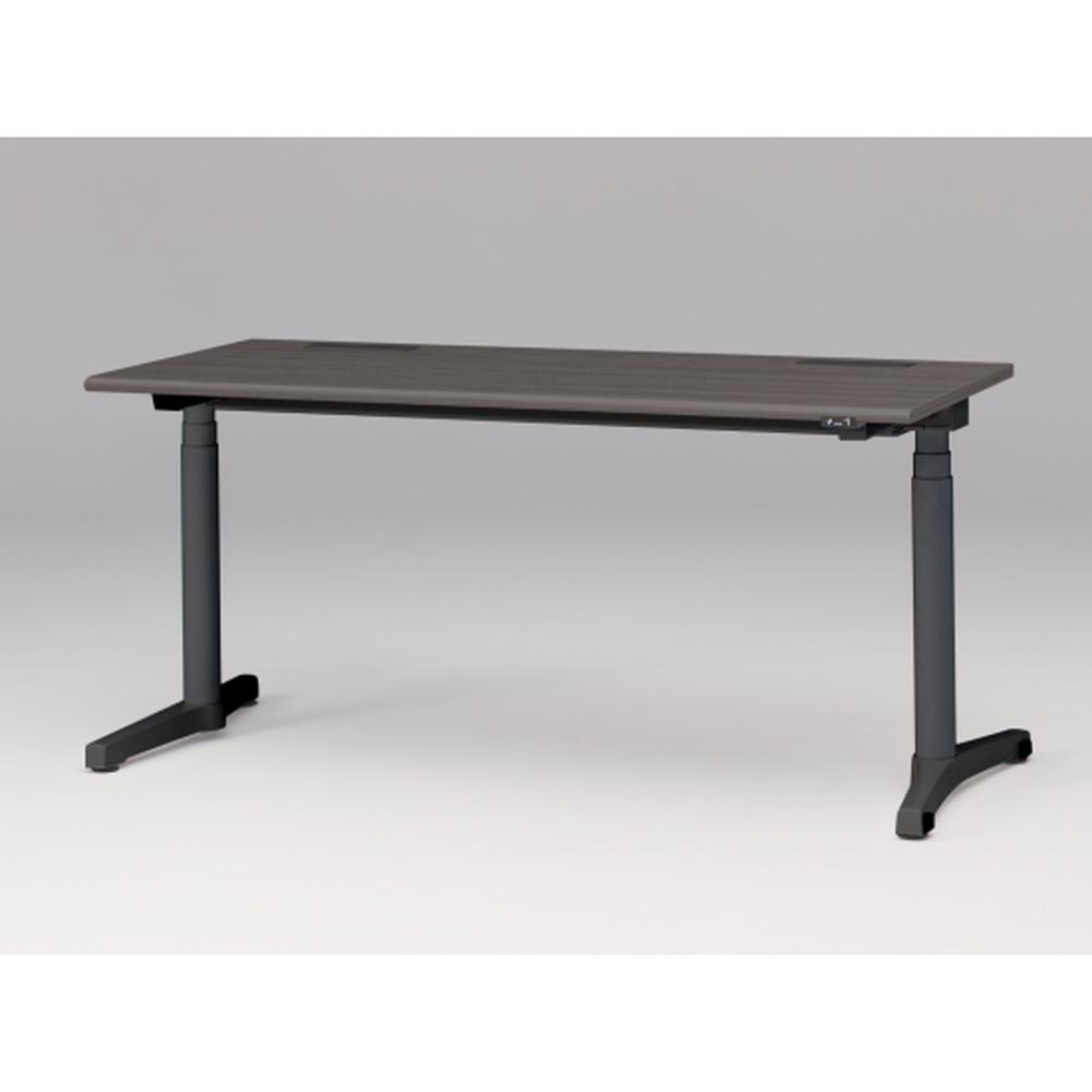 トイロ デスク （ toiro desk ） JZD-1607HA-CTR 昇降スイッチ /ブラック 塗装脚 / 天板 ( W160 × D67.5cm ・ ラウンドエッジ ） [ TR （天板 : 81 / アッシュドオークD × 支柱・脚 : T1 / ブラックT） ]