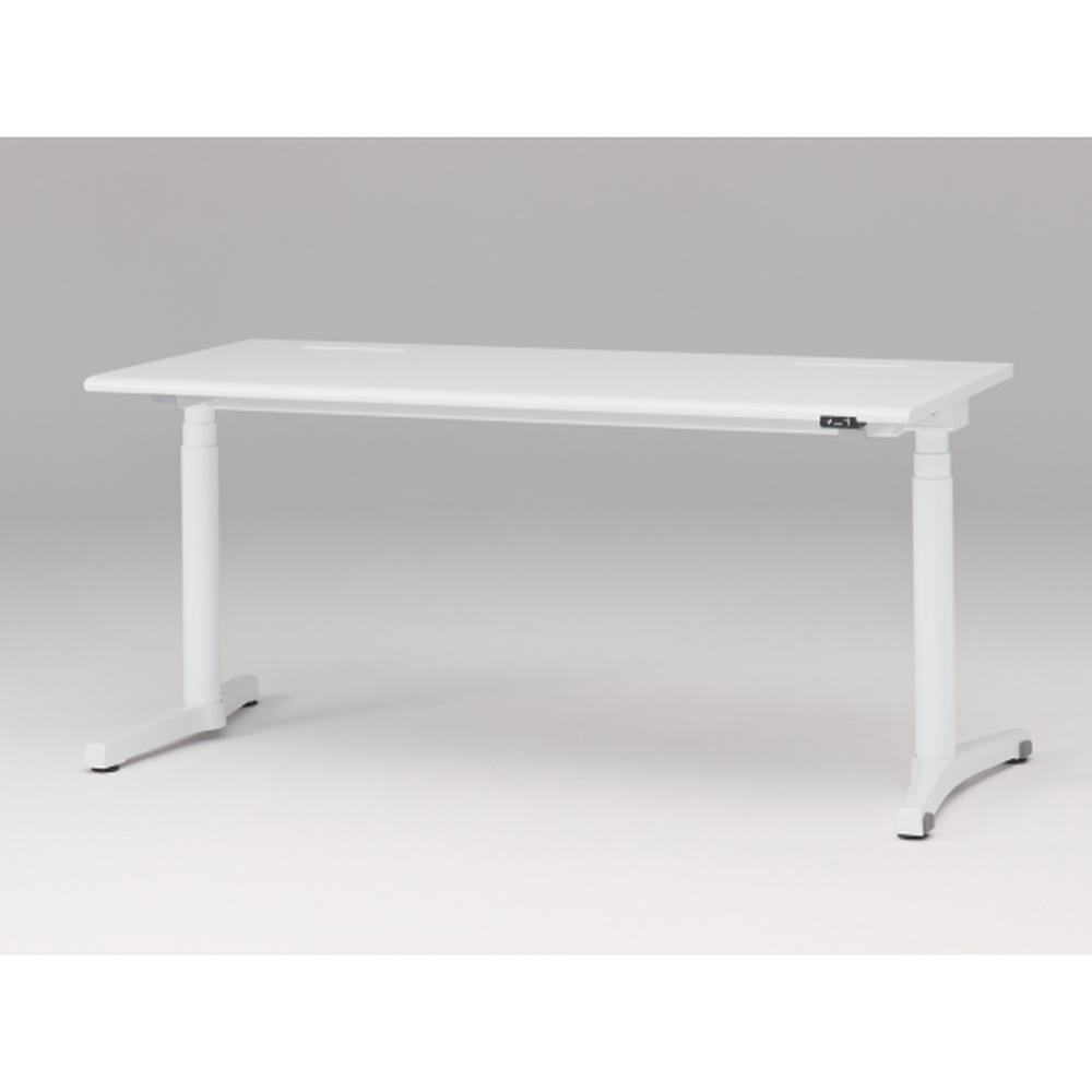トイロ デスク （ toiro desk ） JZD-1607HA-CWL 昇降スイッチ /ホワイト 塗装脚 / 天板 ( W160 × D67.5cm ・ ラウンドエッジ ） [ WL （天板 : W9 / ホワイトW × 支柱・脚 : W9 / ホワイトW） ]