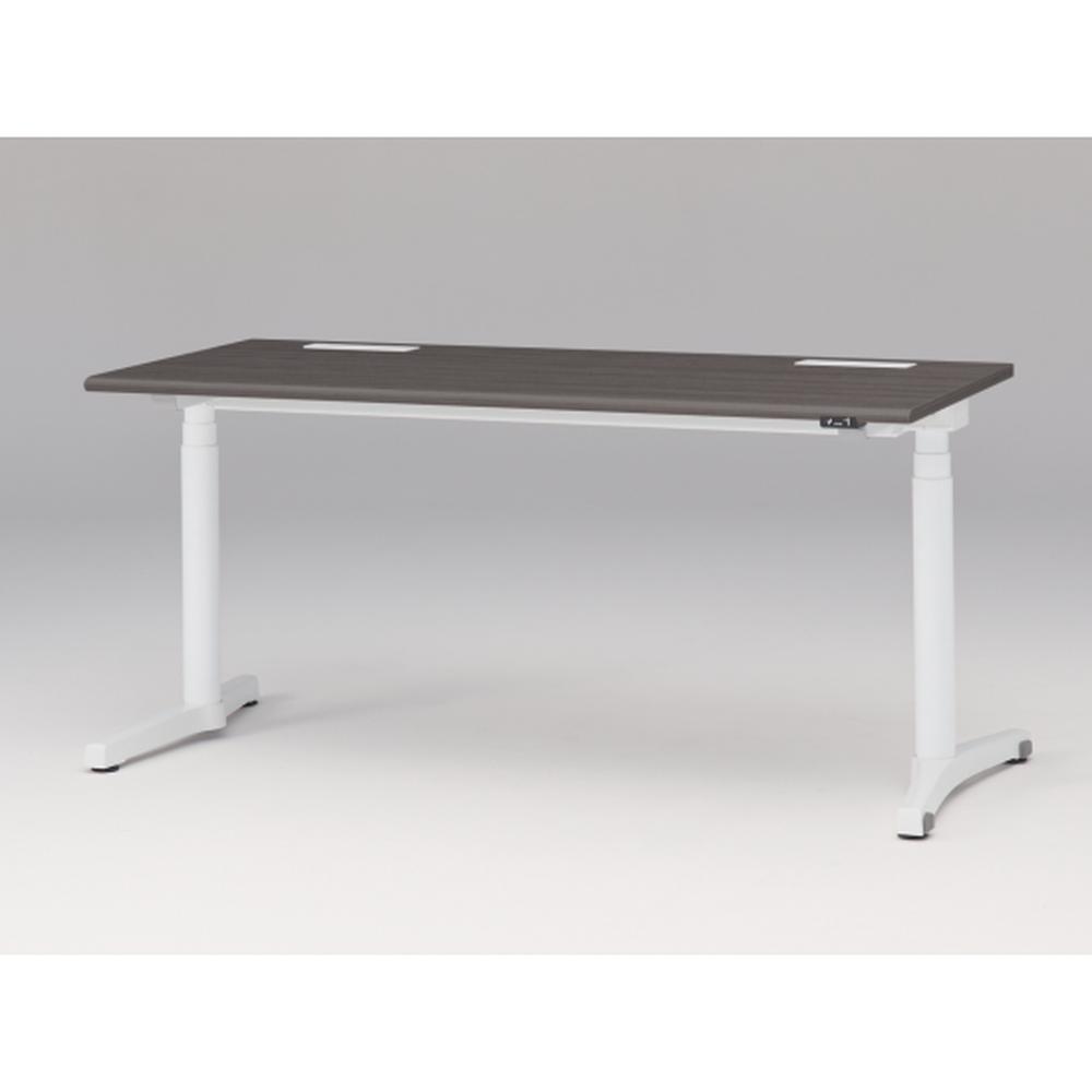 トイロ デスク （ toiro desk ） JZD-1607HA-CWR 昇降スイッチ /ホワイト 塗装脚 / 天板 ( W160 × D67.5cm ・ ラウンドエッジ ） [ WR （天板 : 81 / アッシュドオークD × 支柱・脚 : W9 / ホワイトW） ]