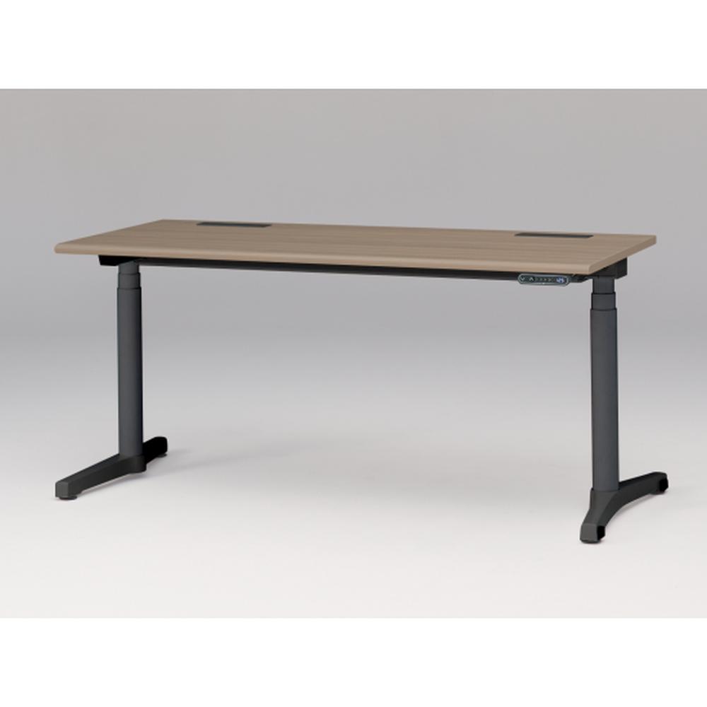 トイロ デスク （ toiro desk ） JZD-1607HB-CTM 表示付昇降スイッチ / ブラック 塗装脚 / 天板 ( W160 × D67.5cm ・ ラウンドエッジ ） [ TM （天板 : 71 / アッシュドオークM × 支柱・脚 : T1 / ブラックT） ]