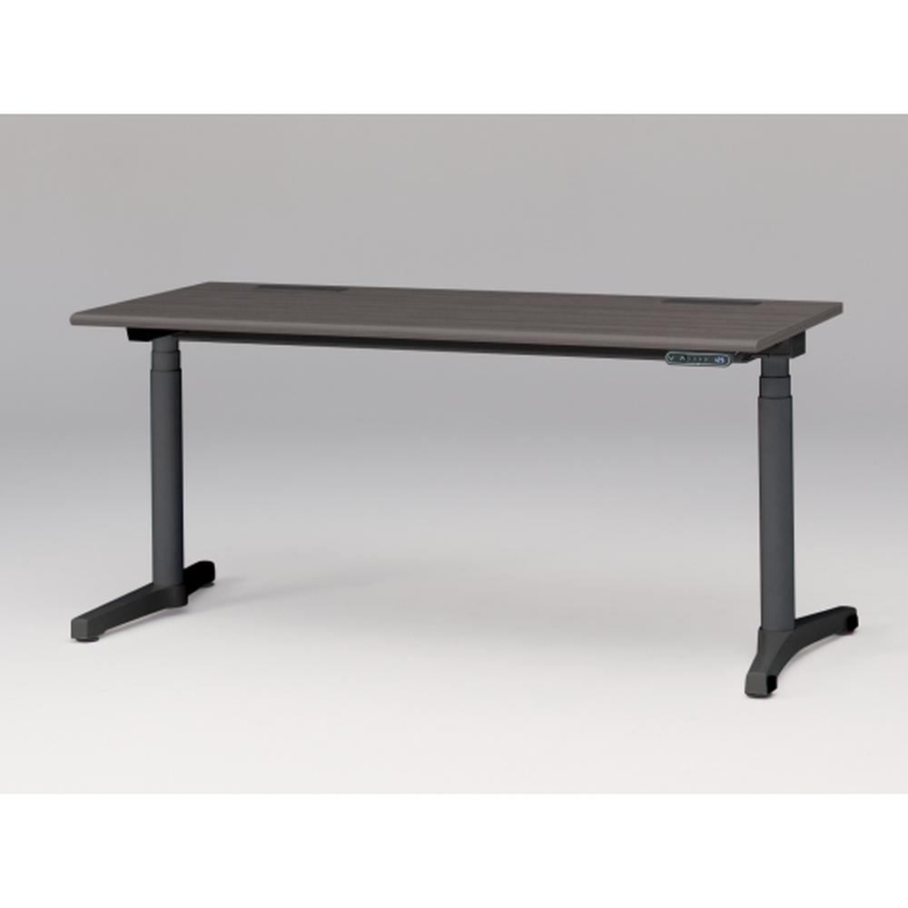トイロ デスク （ toiro desk ） JZD-1607HB-CTR 表示付昇降スイッチ / ブラック 塗装脚 / 天板 ( W160 × D67.5cm ・ ラウンドエッジ ） [ TR （天板 : 81 / アッシュドオークD × 支柱・脚 : T1 / ブラックT） ]